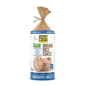   Rice Up, Puffasztott teljes kiőrlésű barna rizs szelet, amaránttal és kölessel 120g