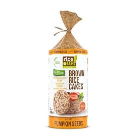   Rice Up, Puffasztott teljes kiőrlésű barna rizs szelet, tökmaggal, 120g